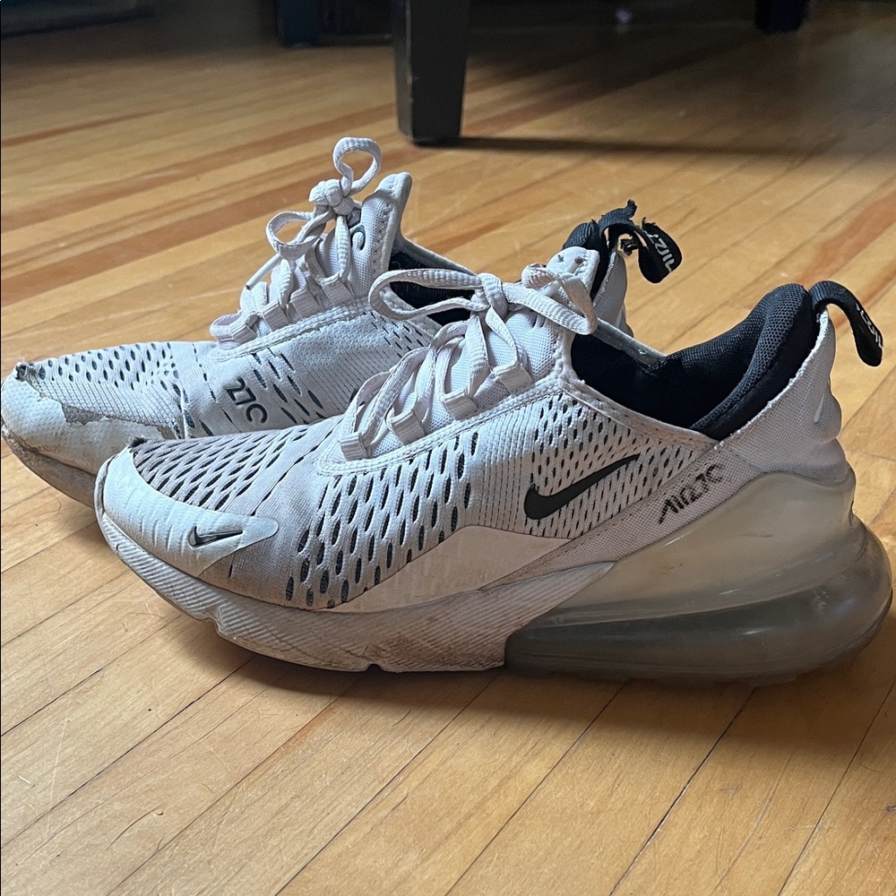 Nike Air Max 270 White and Black Sneakers